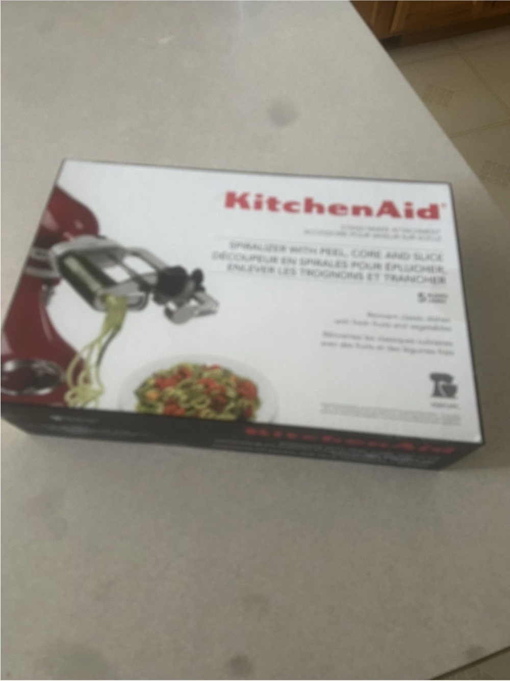 New KitchenAid Stand Mixer Attachment 5 Blade Spiralizer Peel Core & Slice